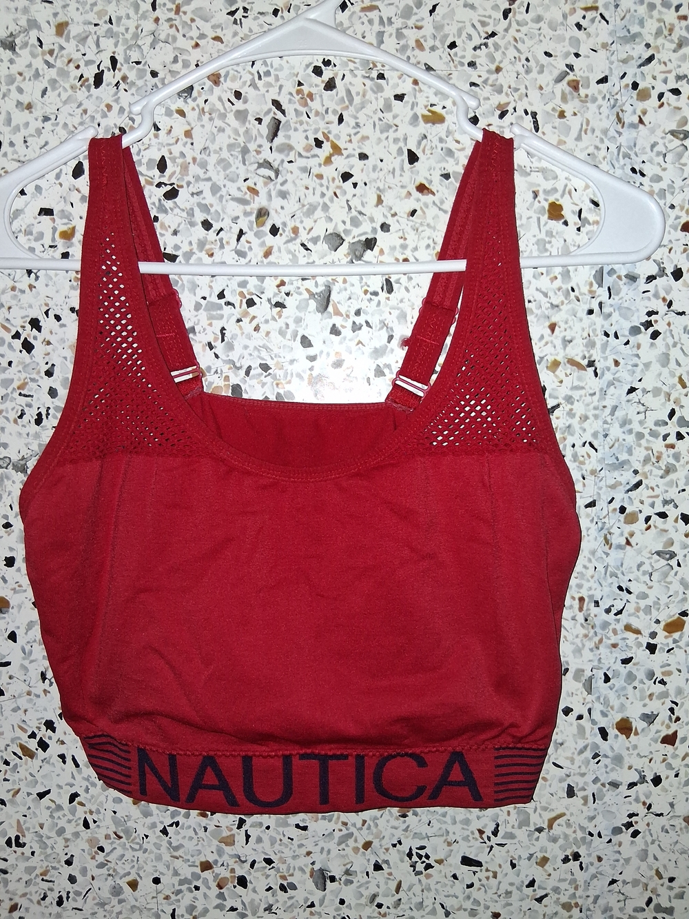 Nautica Red Seamless Sports Bralette